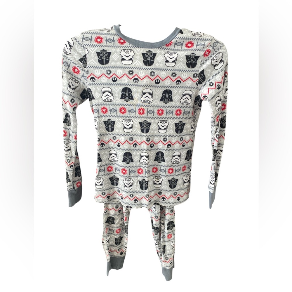 Star Wars Cotton Kids Pajamas Set Gray and Red Size M